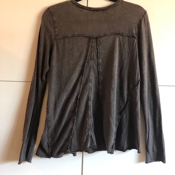 FREE PEOPLE DARK BROWN SHIRT - Picture 5 of 7